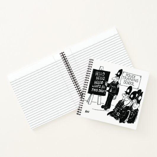 Britse Politieacademie Funny Cartoon Notitieboek (Binnen)