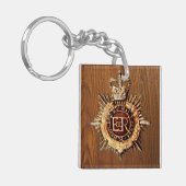  Britse politieagent pet badge E & R Sleutelhanger (Voorkant Links)