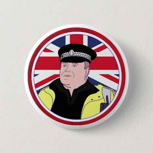 Britse politieagent ronde button 5,7 cm (Voorkant)