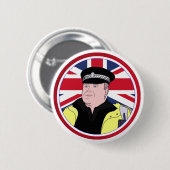 Britse politieagent ronde button 5,7 cm (Voorkant /achterkant)