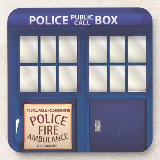 Britse politiebox drankjes onderzetter (Voorkant)