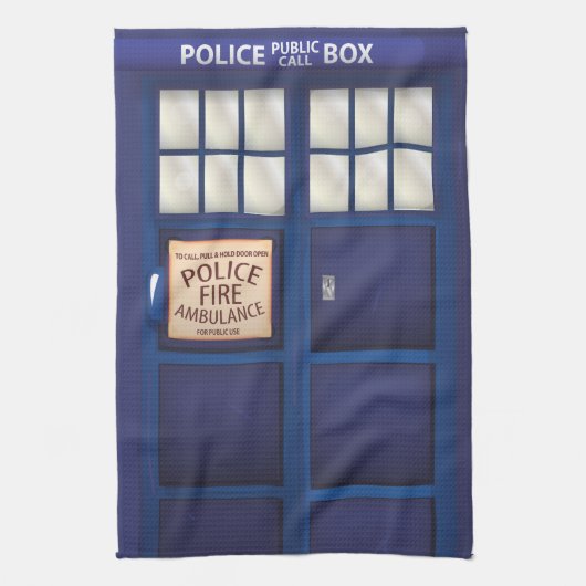 Britse politiebox theedoek (Verticaal)