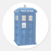  Britse politiebrievenbus Ronde Sticker (Voorkant)