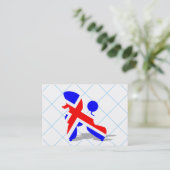 Britse Poodle Visitekaartje (Staand voorkant)