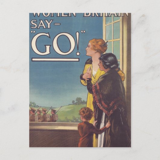 Britse Poster say_Propaganda Briefkaart (Voorkant)