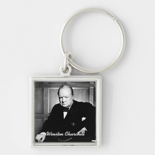 Britse premier Sir Winston Churchill Sleutelhanger (Voorkant)