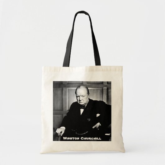 Britse premier Sir Winston Churchill Tote Bag (Voorkant)