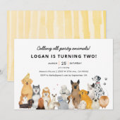 Britse puppy Dog Party Animals Kaart (Voorkant / Achterkant)