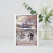 britse race moto vliegtuig 1900 briefkaart (Staand voorkant)