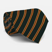 Britse Racing Green Regimentsstreep Stropdas (Opgerold)