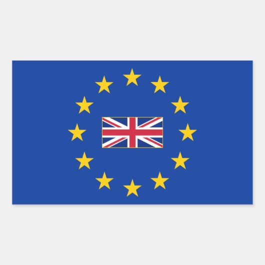 britse rechthoekige Sticker (Voorkant)