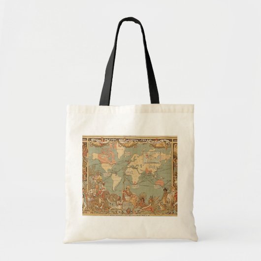 Britse Rijk  Victoriaans Wereldkaart Tote Bag (Voorkant)