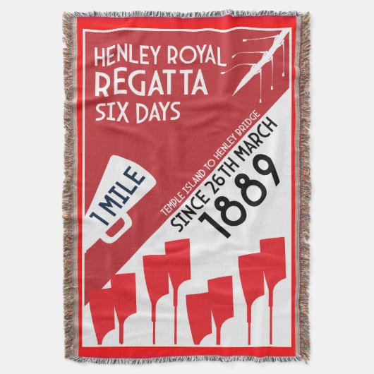 Britse rivier Thames Regatta Deken (Voorkant Verticaal)