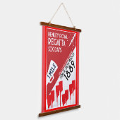 Britse rivier Thames Regatta Hangend Wandkleed (Gebogen)