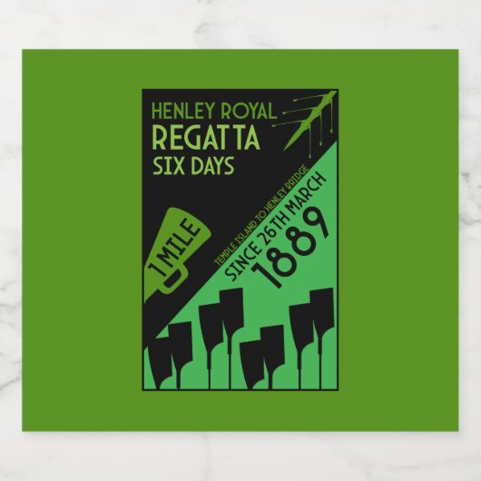 Britse rivier Thames Regatta Sparkling Wijnetiket (Enkel label)