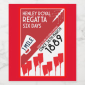 Britse rivier Thames Regatta Wijn Etiket (Enkel label)