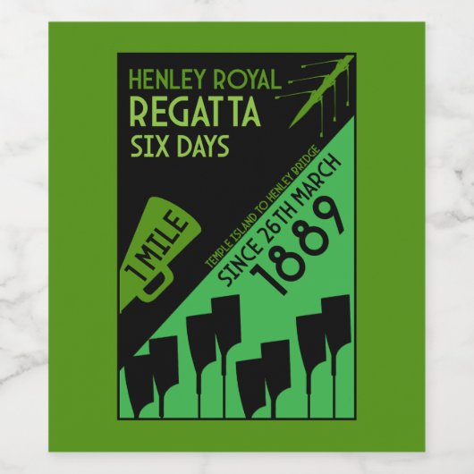 Britse rivier Thames Regatta Wijn Etiket (Enkel label)