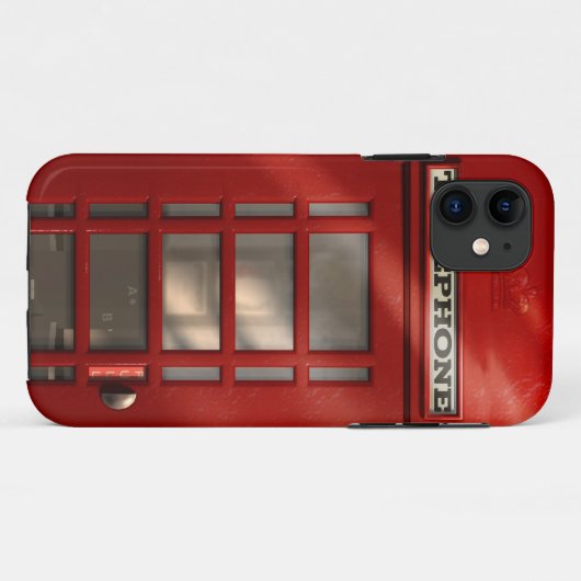  Britse rode honebox Case-Mate iPhone Case (Achterkant (horizontaal))