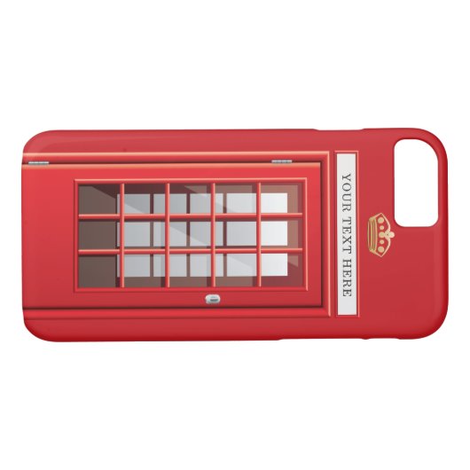 Britse rode telefoondoos Aangepaste naam Case-Mate iPhone Case (Achterkant (Horizontaal))