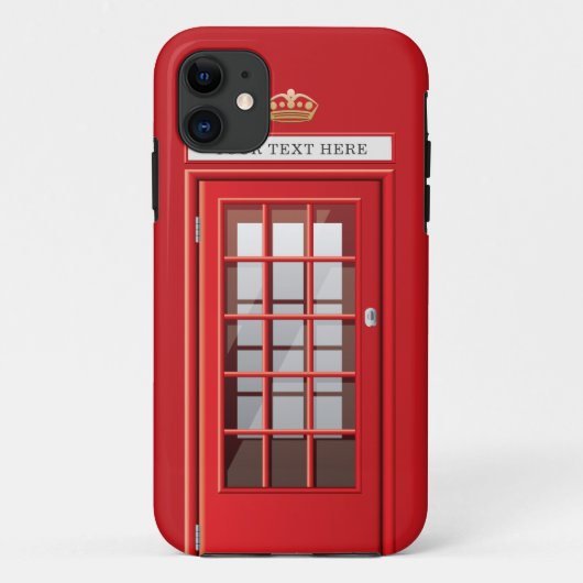 Britse rode telefoondoos Aangepaste naam Case-Mate iPhone Case (Achterkant)