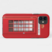  Britse rode telefoondoos Aangepaste naam Case-Mate iPhone Case (Achterkant (horizontaal))