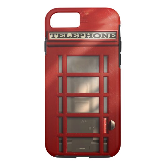 Britse rode telefoondoos Case-Mate iPhone Case (Achterkant)
