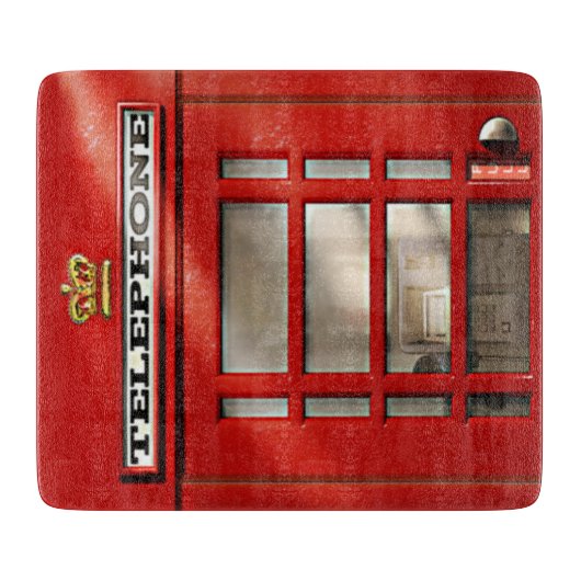  Britse rode telefoondoos Snijplank (Voorkant)