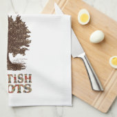 Britse Roots Family Tree Theedoek Keukenhanddoek (Quarter Fold)