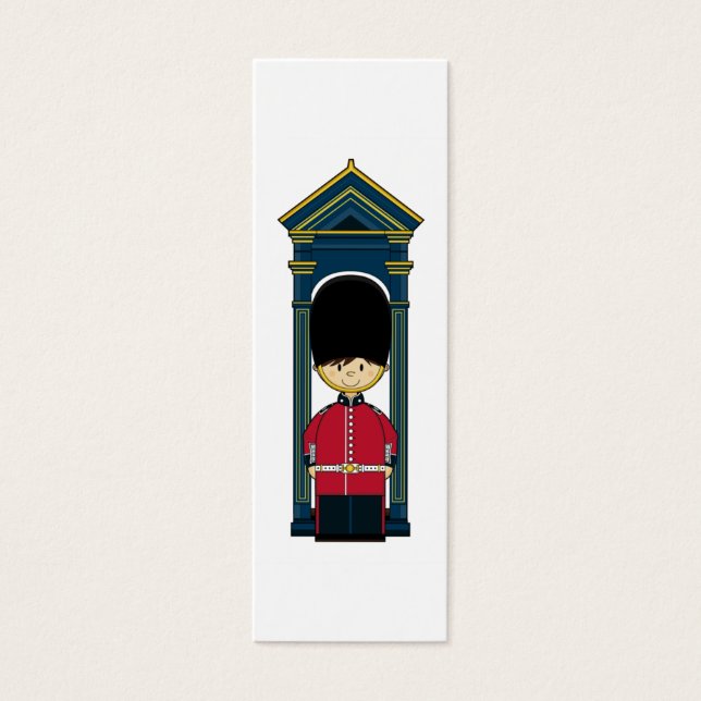 Britse Royal Guard Bladwijzer Mini Visitekaartjes (Voorkant)