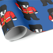 Britse Royal Guard UK Badger Beefeater Cartoon Cadeaupapier (Rol Hoek)