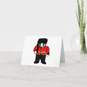 Britse Royal Guard UK Badger Beefeater Cartoon Kaart