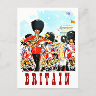 Britse Royal Guards vintage-Briefkaart Briefkaart
