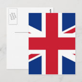 Britse Royal Union Jack Flag Briefkaart (Voorkant / Achterkant)