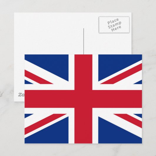 Britse Royal Union Jack Flag Briefkaart (Voorkant / Achterkant)