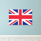 Britse Royal Union Jack Flag Canvas Afdruk (Insitu (Houten vloer))