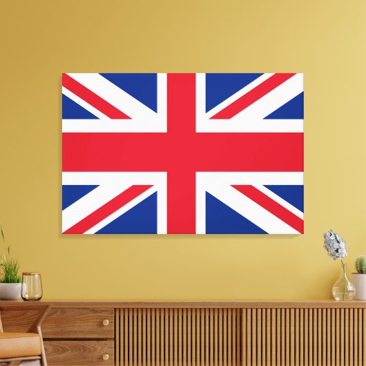 Britse Royal Union Jack Flag Canvas Afdruk (Insitu (Woonkamer))