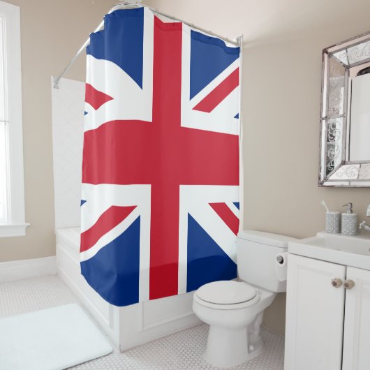 Britse Royal Union Jack Flag Douchegordijn (In situ)