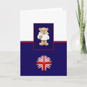 Britse rugby teddybeer Wenskaart Kaart