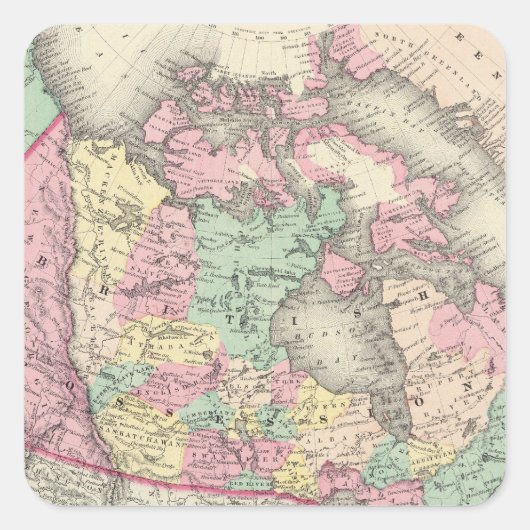 Britse, Russische en Deense bezit Vierkante Sticker (Voorkant)