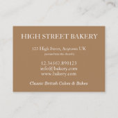 Britse Scottish Bakery Shop Dundee Cake Food Visitekaartje (Achterkant)