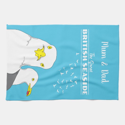 Britse Seaside Devon en Cornwall Souvenir Theedoek (Horizontaal)