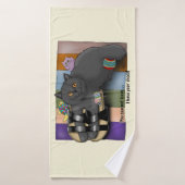 Britse Shorthair Cat Sandalen Grappig Schattige Badhanddoek (Badhanddoek)