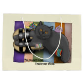 Britse Shorthair Cat Sandalen Grappig Schattige Groot Cadeauzakje (Achterkant)