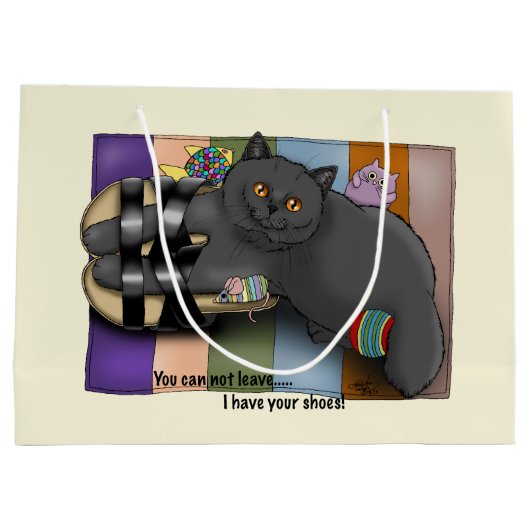 Britse Shorthair Cat Sandalen Grappig Schattige Groot Cadeauzakje (Achterkant)