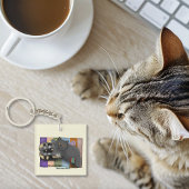 Britse Shorthair Cat Sandalen Grappig Schattige Sleutelhanger