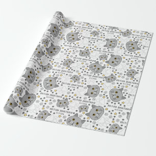 Britse Shorthair Waterverf Wrapping Paper Cadeaupapier