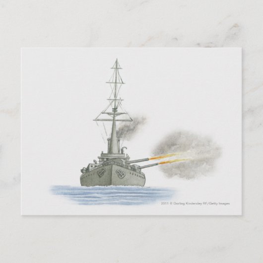 Britse slagcruiser briefkaart (Voorkant)