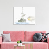 Britse slagcruiser canvas afdruk (Insitu (Woonkamer))