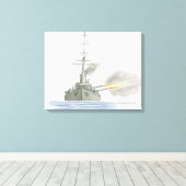Britse slagcruiser canvas afdruk (Insitu (Houten vloer))