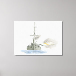 Britse slagcruiser canvas afdruk